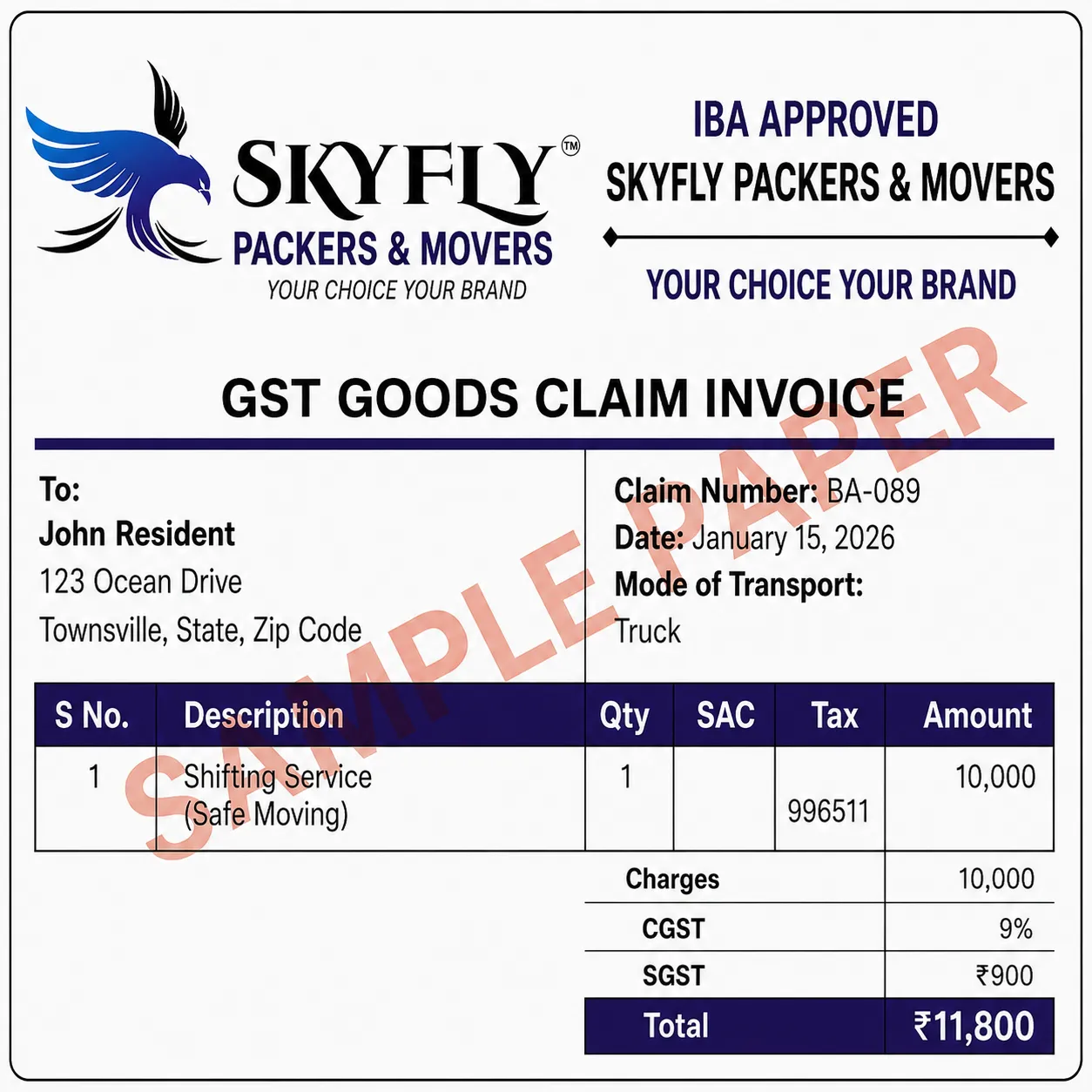 IBA Approved Packers and Movers Image by SkyFly Packers and Movers